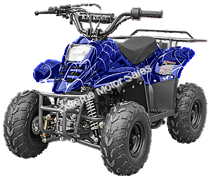 Hawk 110cc Kids ATV Blue Spider