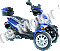 DF200TKA 200cc Reverse Trike Scooter 3 Wheel Moped