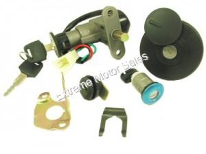 Scooter Ignition Key and Lock Assembly 4-pin for scooters