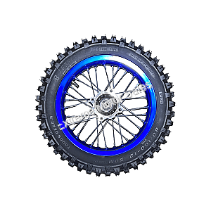 Coolster QG214 Dirt Bike 12 inch Rear Wheel Assembly Blue