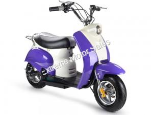 MotoTec 24v Electric Moped Purple Kids Scooter 350 Watt