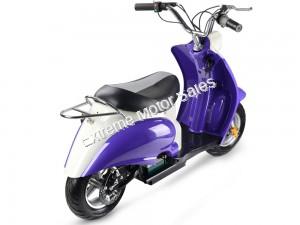MotoTec 24v Electric Moped Purple Kids Scooter 350 Watt