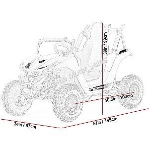 MotoTec Raider 48v 1200w Electric Kids Off Road UTV with Full Suspension