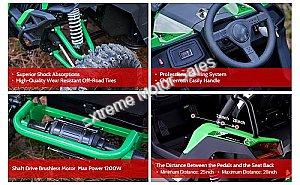 MotoTec Raider 48v 1200w Electric Kids Off Road UTV with Full Suspension