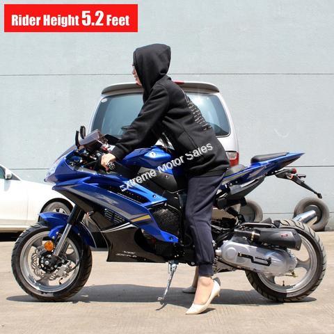 Dongfang DF50SST 50cc Super Bike Ninja Scooter Moped Bicycle with CVT Transmission Electric Start 50cc Extreme Motor Sales Inc