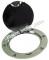 Plastic Gas Tank Lid with Chrome Finish. Fits super pocket bikes and scooters