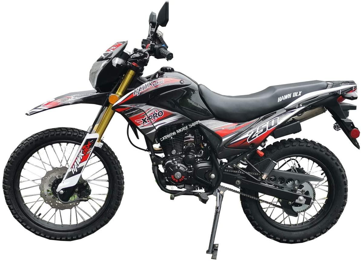 Hawk 250 DLX Enduro Dirt Bike Street Legal Enduro Dual Sport Motorcycle Extreme Motor Sales Inc