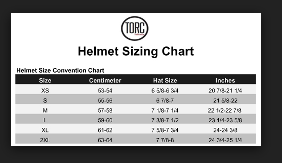 4 Wheeler Size Chart