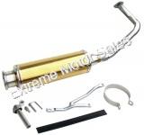 NCY Performance Exhaust , Gold color, for 50cc QMB139 Scooters