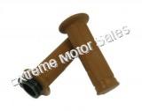 Throttle Grip Set in an Earth Tone Brown. Includes both the left and right side grip.