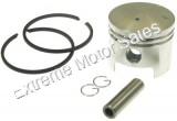 Piston Kit for 49cc 44mm mini 2-stroke engines, rings, pin, cir clip