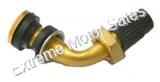 Bent Air Valve Stem with removable locking nut and seals