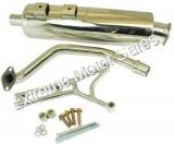 Retro Style Stainless Steel Performance Exhaust for 125cc 150cc Scooters