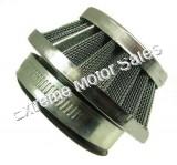 Chrome, UFO style air filter. Fits 22-49cc 2-stroke engines