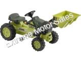 Kalee Pedal Power Tractor with Dump Bucket Kids Toy Yellow or Green