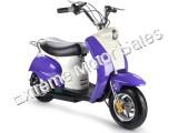 MotoTec 24v Electric Moped Purple Kids Scooter 350 Watt