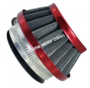 RED, UFO style air filter. Fits 22-49cc 2-stroke Gas engines