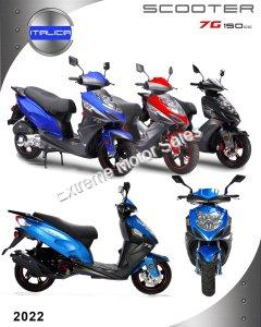Italica Motors 7G 150cc Scooter Moped with 12 inch wheels-1 Year Warranty