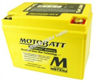 Motobatt Quadflex Battery 12V 4ah Small ATV Scooter 2 Year