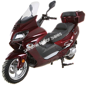 Ranger 250cc Scooter: Burgundy