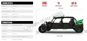 BMS Dune Buggy 1500 4-Seater : Powerbuggy Sand Sniper Go Kart Cart