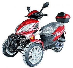 DF200TKA 200cc Reverse Trike Scooter 3 Wheel Moped