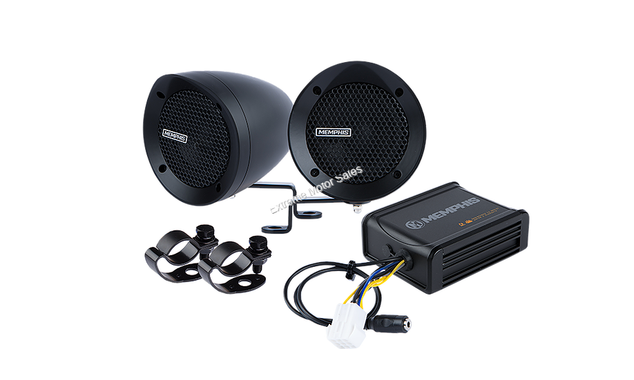 Memphis MXABMB2 2 Black Bullet Style Powersports Speaker Kit