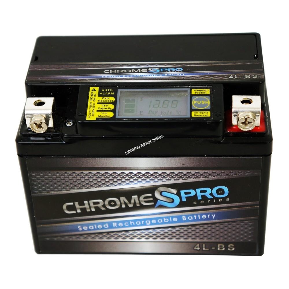 Chrome Pro Series iGel Battery 12V 4ah Small ATV Scooter YTX4L-BS ...