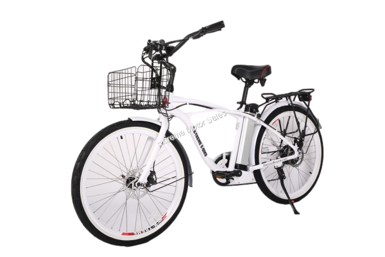 Newport Elite Electric Beach Cruiser Bicycle Lithium Powered Bike